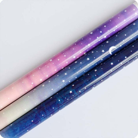 3 pcs/lot 0.35 mm Good Night Starry Sky Gel Pen Ink Marker Pen School Office Supply Escolar Papelaria Office Signature Pen