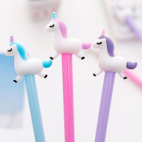 0.5 mm Jumping Unicorn Gel Pen Signature Pen Escolar Papelaria School Office Supply Promotional Gift