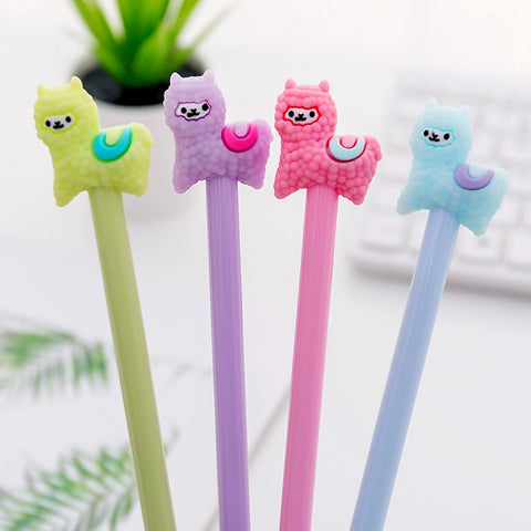 Creative Colorful Alpaca Gel Pen Signature Pen Escolar Papelaria School Office Supply Promotional Gift